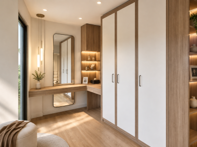 Aydınlık Modern Giyinme Odası
