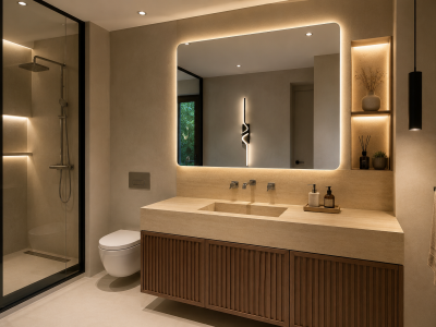 Modern minimalist banyo tasarımı